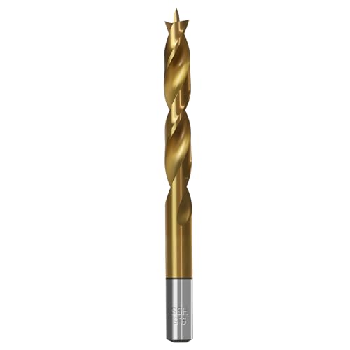Brad Point Holzbohrer für Holzbearbeitung, 9,5 mm Durchmesser, Schnellarbeitsstahl, metrische Brad Point-Bohrer mit Doppelrillen-Design für weiche und harte Hölzer, MDF, Acryl Brad Point Holzbohrer für Holzbearbeitung, 9,5 mm Durchmesser, Schnellarbeitsstahl, metrische Brad Point-Bohrer mit Doppelrillen-Design für weiche und harte Hölzer, MDF, Acryl von TIBOO DAY