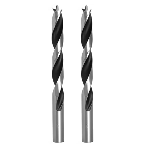 Brad Point Holzbohrer für Holzbearbeitung, 9 mm Durchmesser, Brad Point Bohrer, Kohlenstoffstahl, metrische Brad Point-Bohrer mit Doppelrillen-Design für weiche und harte Hölzer, MDF-Acryl, 2 Stück Brad Point Holzbohrer für Holzbearbeitung, 9 mm Durchmesser, Brad Point Bohrer, Kohlenstoffstahl, metrische Brad Point-Bohrer mit Doppelrillen-Design für weiche und harte Hölzer, MDF-Acryl, 2 Stück von TIBOO DAY