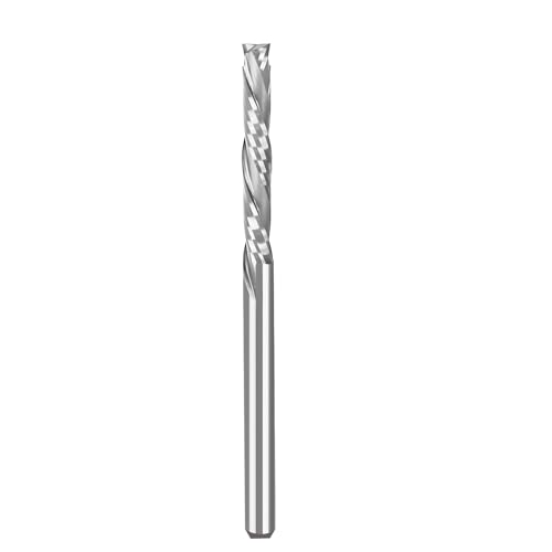 Spiralfräser-Bits, Fräser, CNC-Fräser, Vollhartmetall-Wolframstahl, CNC-Schaftfräser, 7,6 cm, OVL für Holzschnitzschnitt (Kompressionsschnitt, 1/8 Zoll Durchmesser – 22 mm CL-Schaft) von TIBOO DAY