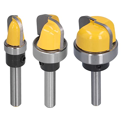 1/4 Shank Round Nase Router Bit mit Lager, Carbon -Stahl -Korbkastenschneider für CNC/Schalenschnitzen, Legierungsklinge für Holzbearbeitung und Handwerk (1-1/8 Zoll + 3/4 Zoll 1/4 Shank Round Nase Router Bit mit Lager, Carbon -Stahl -Korbkastenschneider für CNC/Schalenschnitzen, Legierungsklinge für Holzbearbeitung und Handwerk (1-1/8 Zoll + 3/4 Zoll von TICFOX