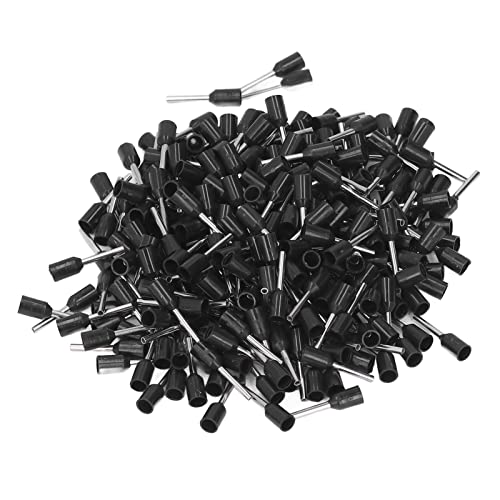 1000 Stück elektrische Steckverbinder Aderendhülsen 22 AWG isolierter Crimpdrahtklemmensatz Kit Kabelringverbinder isolierte Klemmen für Geräte E0508 von TICFOX