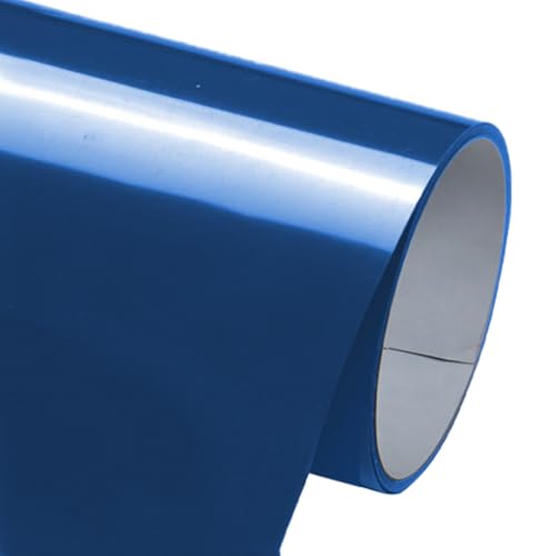 Plotterfolie Textil, Flexfolie Plotter Textil, 12"x6ft PU Wärmeübertragungsvinylrolle Wärmepressvinyl für DIY-Kleidung, T-Shirts, Stofftaschen (blau) von TICFOX