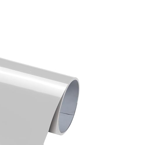 Plotterfolie Textil, Flexfolie Plotter Textil, 12"x6ft PU Wärmeübertragungsvinylrolle Wärmepressvinyl für DIY-Kleidung, T-Shirts, Stofftaschen (silber) von TICFOX