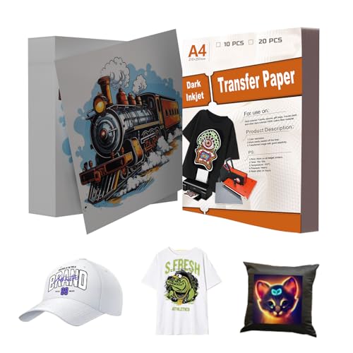 Professionelle Inkjet Transferfolien, A4 Inkjet Bügelpapier, Wärmeübertragungspapier Standard A4 Thermosublimations Inkjet Bügelfolie Transferfolie Transferpapier für Tassen und T-Shirts (20 Stück) Professionelle Inkjet Transferfolien, A4 Inkjet Bügelpapier, Wärmeübertragungspapier Standard A4 Thermosublimations Inkjet Bügelfolie Transferfolie Transferpapier für Tassen und T-Shirts (20 Stück) von TICFOX