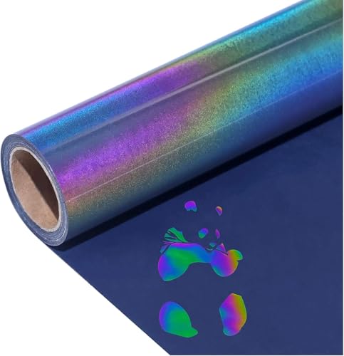 Reflektierendes Wärmeübertragungsvinyl HTV Vinyl, 12 Zollx6 Fuß Reflektierendes Regenbogen Aufbügelvinyl für T Shirts Holografisches Chamäleon HTV für Cricut und Silhouette Cameo (Bunte Reflektionen) Reflektierendes Wärmeübertragungsvinyl HTV Vinyl, 12 Zollx6 Fuß Reflektierendes Regenbogen Aufbügelvinyl für T Shirts Holografisches Chamäleon HTV für Cricut und Silhouette Cameo (Bunte Reflektionen) von TICFOX