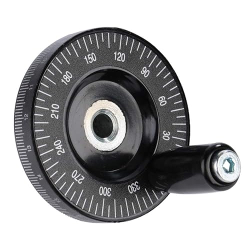TICFOX Fräshandrad, Bakelit Handrad, 1 Stück 63mm Rundes massives Bakelit Handrad Skala Handrad Maschinenzubehör für Fräsmaschinen, Drehbänke und Schleifmaschinen von TICFOX