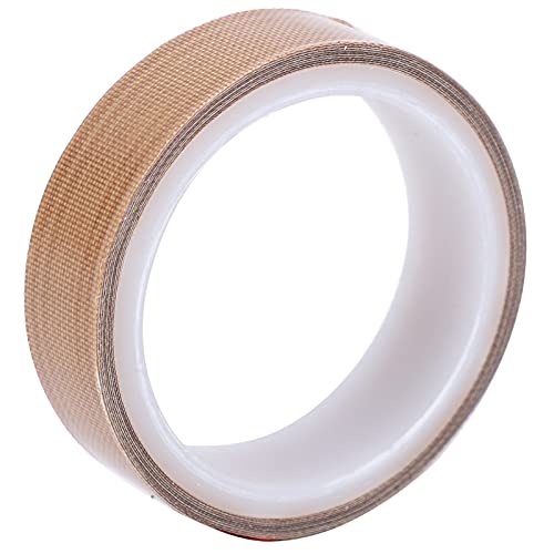 TICFOX Ptfe -Kleber Teflon -Stoffband, Hitzebeständiges Klebeband Ptfe Materialkleber Wärmeisolierung Dichtungsbandrolle für Versiegelung (Dicke 0,18*Breite 19 mm*Länge 10m) von TICFOX