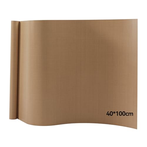 Teflon PTFE Wärmeübertragungspapier, 40x100cm braunes Hochtemperaturtuch antihaftbeschichtetes wiederverwendbares Rolle hitzebeständiges Dauerbackfolie für Transferpresse Teflon PTFE Wärmeübertragungspapier, 40x100cm braunes Hochtemperaturtuch antihaftbeschichtetes wiederverwendbares Rolle hitzebeständiges Dauerbackfolie für Transferpresse von TICFOX