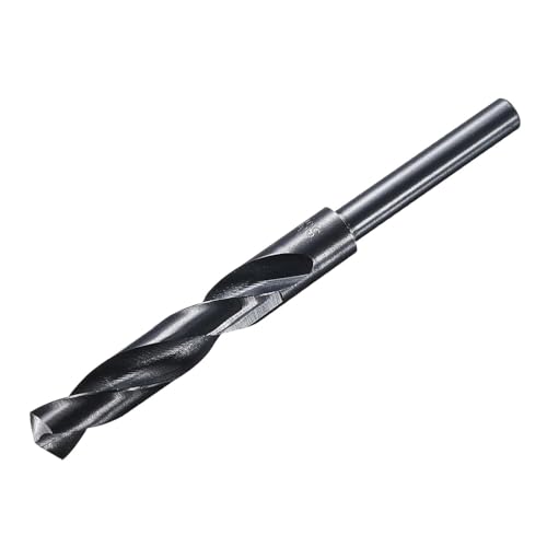 Ticfox Reduzierte Schaft -Twisted -Bohrer -Bits, 1 PCS 1/2 Zoll DIA Reduzierte Schaft -HSS -Drilling -Bohrer 135 ° für Hartmetallstahl -Aluminiumlegierung Holz Kunststoff Plastik (14,5 mm) von TICFOX