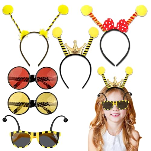 Bee-Brilliant! 6-Teiliges Bienenkostüm-Set, Erwachsene & Junge Leute Geeignet - Schicke Biene Kostüme & Zubehör für Halloween, Karneval, Themenpartys und Mehr Bee-Brilliant! 6-Teiliges Bienenkostüm-Set, Erwachsene & Junge Leute Geeignet - Schicke Biene Kostüme & Zubehör für Halloween, Karneval, Themenpartys und Mehr von TICKLELY