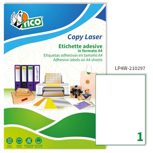 TICO 947878 Kasten 100 Blatt Etikette, weiß von TICO