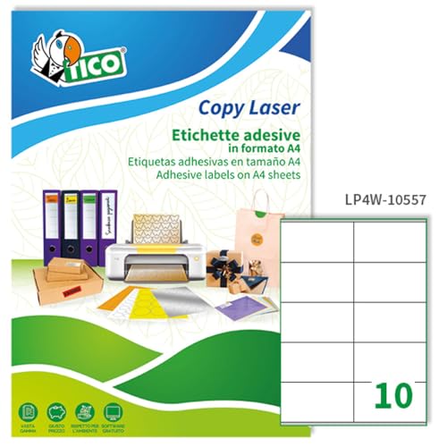 TICO LP4 W-10557 Etiketten, weiß von TICO