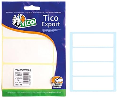 TICO e-11035 a – Etiketten in über, 110 x 35 mm, weiß von TICO