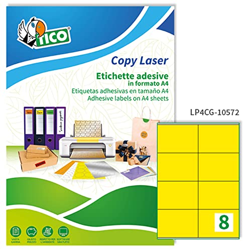 TICO lp4cg-10572 Farbige Etiketten matt, 70 FF, 105 x 72, Gelb TICO lp4cg-10572 Farbige Etiketten matt, 70 FF, 105 x 72, Gelb von TICO
