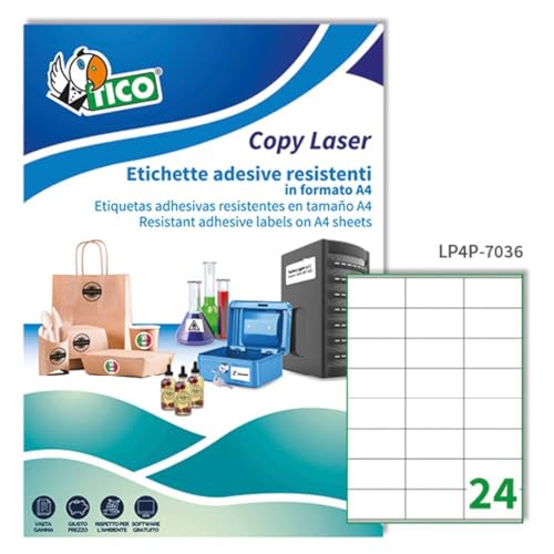 TICO lp4p-10536 Etikett aus Polyester, 105 x 36, Weiß TICO lp4p-10536 Etikett aus Polyester, 105 x 36, Weiß von TICO