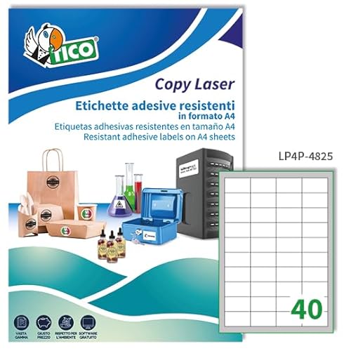 TICO lp4p-4825 Etikett aus Polyester, 70 FF, 48,5 x 25,4 mm, weiß TICO lp4p-4825 Etikett aus Polyester, 70 FF, 48,5 x 25,4 mm, weiß von TICO