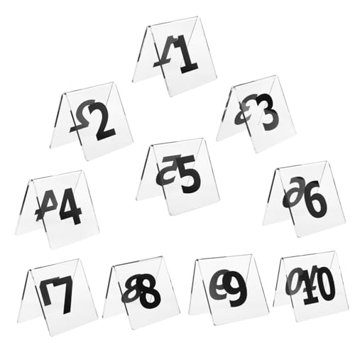 1 Satz Tischnummern Teiliges aus Doppelseitige Tischzelte mit Stabiler Dreiecksstruktur Nummernschilder für Hochzeit Restaurant und Veranstaltungen 1 Satz Tischnummern Teiliges aus Doppelseitige Tischzelte mit Stabiler Dreiecksstruktur Nummernschilder für Hochzeit Restaurant und Veranstaltungen von TIDTALEO