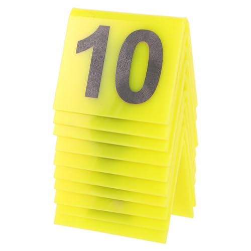 TIDTALEO 10 Stück Hochzeitstischnummern detektivspiel krimispiel Halloween Party Dekoration Halloween-Party-Dekoration Tatortmarkierungen Halloween-Tatort Platzkarten Acryl Yellow von TIDTALEO