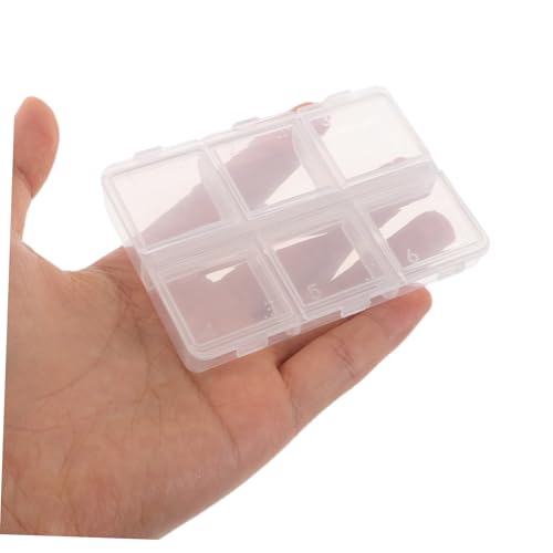 TIDTALEO 10 Stück Teiliges Kleine Durchsichtige Kunststoff aufbewahrungsboxen mit Verstellbaren Fächern Transparente Schmuck Perlenbox für DIY projekte zur Organisierten Aufbewahrung von TIDTALEO