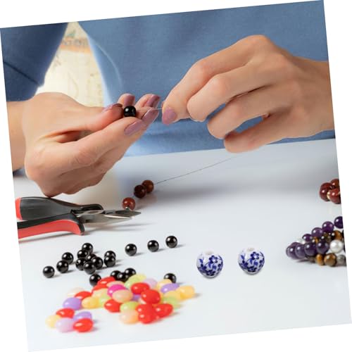 TIDTALEO 100 Stück Große Runde Keramikperlen mit Blumenmuster Robuste Porzellan Schmuckperlen mit Großem für DIY Armbänder Halsketten Bastelprojekte und Kreative Schmuckherstellung von TIDTALEO