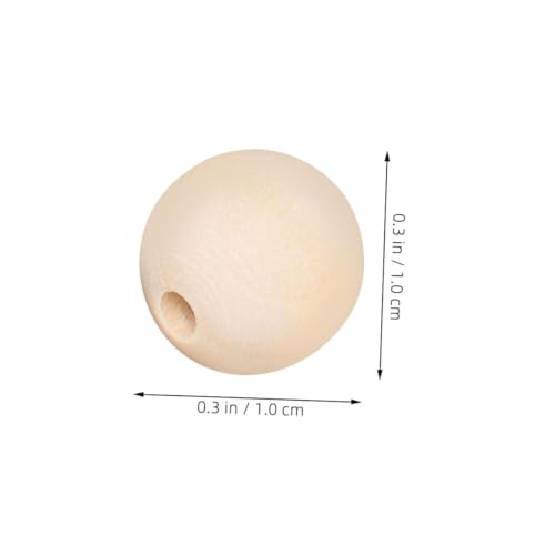 TIDTALEO 100 Stück Holzperlen Rund Unbehandelt Glatte Oberfläche Holz Spacer Perlen für DIY Schmuckherstellung Armband Halskette Bastelmaterial von TIDTALEO