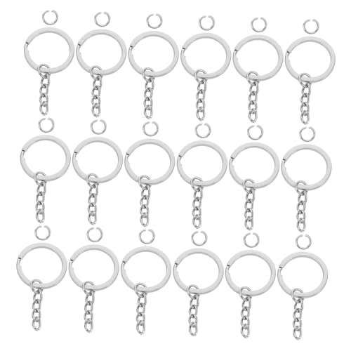 TIDTALEO 100 Stück Teiliges Schlüsselring mit Flachen Silberfarbenen Schlüsselringen und Gliedriger Kette Verstellbare Metall Split Keyrings für Diy Schmuck und Bastelarbeiten TIDTALEO 100 Stück Teiliges Schlüsselring mit Flachen Silberfarbenen Schlüsselringen und Gliedriger Kette Verstellbare Metall Split Keyrings für Diy Schmuck und Bastelarbeiten von TIDTALEO