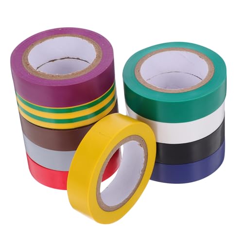 TIDTALEO 10Rollen Elektrische Isolierbänder Farben Hochtemperatur PVC Klebeband für Professionelle Elektrosicherheit und Kabelorganisation TIDTALEO 10Rollen Elektrische Isolierbänder Farben Hochtemperatur PVC Klebeband für Professionelle Elektrosicherheit und Kabelorganisation von TIDTALEO