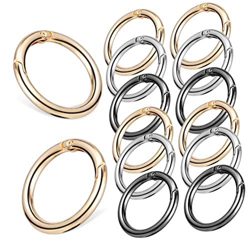 TIDTALEO 15 Stück Teiliges Metall O Ring Schnappverschlüsse Rostfreie Runde Clips mit Feder Vielseitig Einsetzbar für Schlüsselanhänger Taschenriemen und DIY Handtaschen Zubehör TIDTALEO 15 Stück Teiliges Metall O Ring Schnappverschlüsse Rostfreie Runde Clips mit Feder Vielseitig Einsetzbar für Schlüsselanhänger Taschenriemen und DIY Handtaschen Zubehör von TIDTALEO