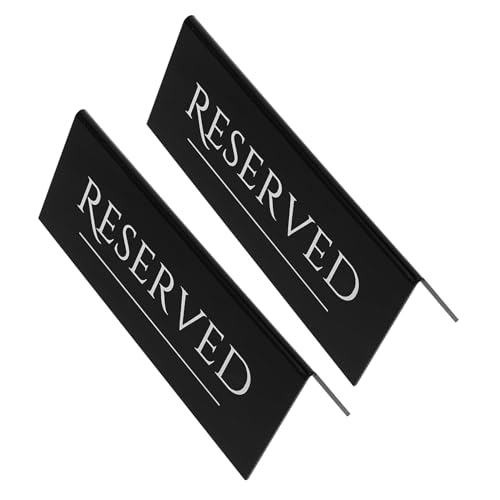 TIDTALEO 2 Stück Reserved Tischschilder für Hochzeit und Restaurant Doppelseitig Bedruckt Stabile Reservierungsschilder für Stühle und Tische bei Events von TIDTALEO