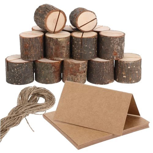 TIDTALEO 20Sätze Holz Tischkartenhalter im Design Karten und Juteseil für Hochzeiten und Besondere Anlässe Handwerkskunst für Elegante TIDTALEO 20Sätze Holz Tischkartenhalter im Design Karten und Juteseil für Hochzeiten und Besondere Anlässe Handwerkskunst für Elegante von TIDTALEO