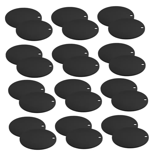 TIDTALEO 30 Stück Teiliges Acryl Schlüsselanhänger Schwarze Runde Blanko Acrylscheiben DIY Schmuckherstellung Vielseitige Dekorationen Robust und Stilvoll für Kreative Bastelprojekte von TIDTALEO