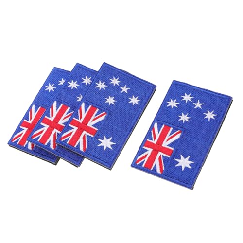 TIDTALEO 4 Stück Australien Flagge Aufnäher Bestickte Bügelbare Patches für Rucksäcke Hüte Jacken und Hosen Patriotisches Abzeichen für Kleidung TIDTALEO 4 Stück Australien Flagge Aufnäher Bestickte Bügelbare Patches für Rucksäcke Hüte Jacken und Hosen Patriotisches Abzeichen für Kleidung von TIDTALEO