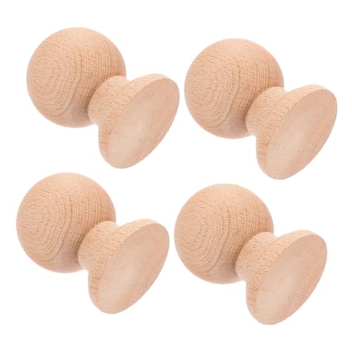 TIDTALEO 4 Stück Kleine Holzfinials aus Nachhaltigem Hartholz Römisch Inspiriert Klassische Diy Dekoration für Möbel Vorhangstangen Bilderrahmen Vielseitige Holz Verzierungen Khaki von TIDTALEO