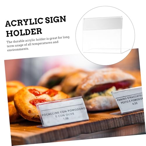 TIDTALEO 5 Stück Teiliges Acryl Preisschild Aufsteller Langlebiger Etikettenhalter für Supermarkt Geschäft Meeting Transparent Stabiler Acryl Display Ständer für Namensschilder und TIDTALEO 5 Stück Teiliges Acryl Preisschild Aufsteller Langlebiger Etikettenhalter für Supermarkt Geschäft Meeting Transparent Stabiler Acryl Display Ständer für Namensschilder und von TIDTALEO