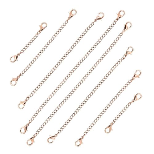 TIDTALEO 5 Stück Teiliges Edelstahl Verlängerungsketten mit Robustem Karabinerverschluss Roségoldfarben Langlebig und Vielseitig für Halsketten und Armbandverlängerung für DIY TIDTALEO 5 Stück Teiliges Edelstahl Verlängerungsketten mit Robustem Karabinerverschluss Roségoldfarben Langlebig und Vielseitig für Halsketten und Armbandverlängerung für DIY von TIDTALEO
