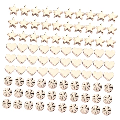TIDTALEO 90 Stück Teiliges Herz Stern perlen Spacer Beads für DIY Schmuckherstellung Glatte Lose Schmuckperlen zum Auffädeln von Armbändern Halsketten und Ohrschmuck TIDTALEO 90 Stück Teiliges Herz Stern perlen Spacer Beads für DIY Schmuckherstellung Glatte Lose Schmuckperlen zum Auffädeln von Armbändern Halsketten und Ohrschmuck von TIDTALEO