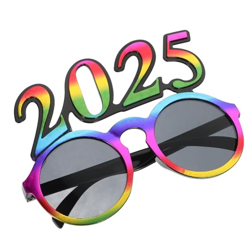 TIDTALEO Digitale Brille Partybrillenrahmen In Übergröße Mit Der Zahl 2025 Neuartige Brille Silvesterbrille Abschlussbrille Silvesterbrille Silvesterpartybrille PC von TIDTALEO