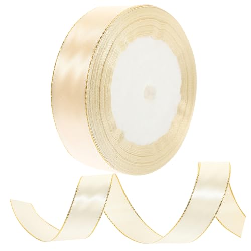 TIDTALEO Goldumrandetes Geschenkband Polyester Geschenkband für Geschenkverpackung Dekoband für Geschenkboxen Kunsthandwerk DIY Schmuck Leicht Langlebig und Platzsparend TIDTALEO Goldumrandetes Geschenkband Polyester Geschenkband für Geschenkverpackung Dekoband für Geschenkboxen Kunsthandwerk DIY Schmuck Leicht Langlebig und Platzsparend von TIDTALEO