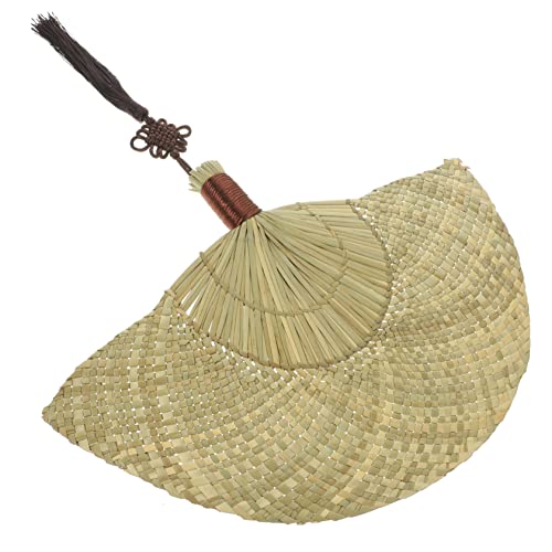TIDTALEO Handgefertigter Geflochtener Fächer aus Naturstroh Vintage Wanddeko Praktischer Handfächer für Party Accessoires Fotorequisiten und Sommererfrischung TIDTALEO Handgefertigter Geflochtener Fächer aus Naturstroh Vintage Wanddeko Praktischer Handfächer für Party Accessoires Fotorequisiten und Sommererfrischung von TIDTALEO
