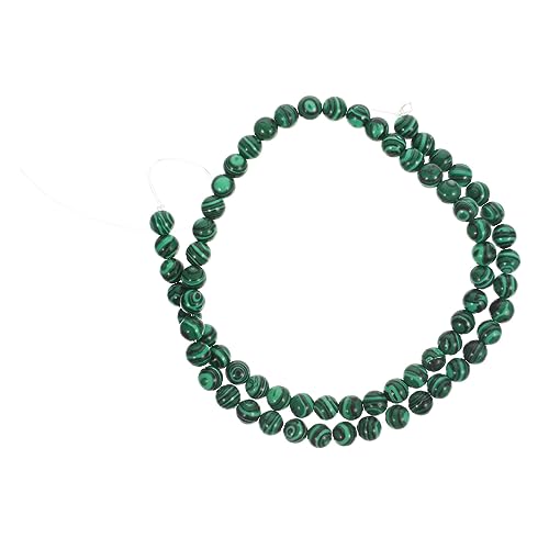 TIDTALEO Malachit Perlen Rund Naturstein Schmuck DIY Armband Spacer Perlen Elegant Lose Steinperlen für Schmuckherstellung und Basteln von TIDTALEO