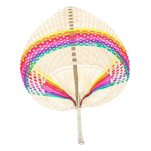 TIDTALEO Woven Bamboo Fan Handgefertigter Farbenfroher Fächer im Vintage Design für Dekoration Sommerpartys Wandkunst TIDTALEO Woven Bamboo Fan Handgefertigter Farbenfroher Fächer im Vintage Design für Dekoration Sommerpartys Wandkunst von TIDTALEO