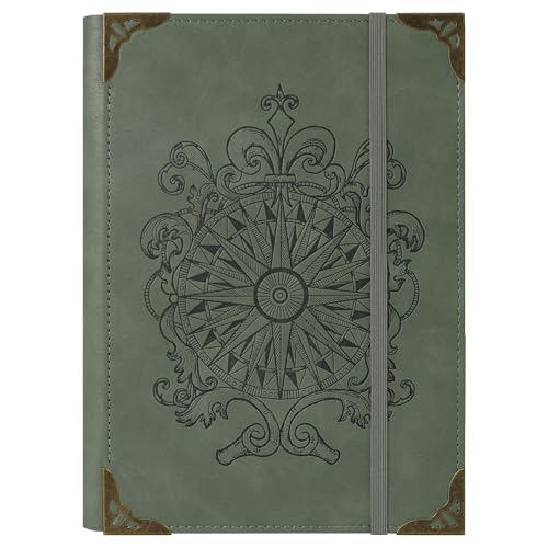 TIEFOSSI A5-Ringbuch mit 6 Ringen Tagebuch für Frauen und Männer, Hardcover Notizbuch aus PU-Leder, Kompass Vintage Notizbücher, College Lineatur für Schule, Arbeit, Reise & Organisation TIEFOSSI A5-Ringbuch mit 6 Ringen Tagebuch für Frauen und Männer, Hardcover Notizbuch aus PU-Leder, Kompass Vintage Notizbücher, College Lineatur für Schule, Arbeit, Reise & Organisation von TIEFOSSI