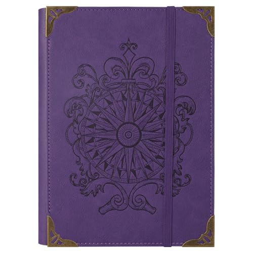 TIEFOSSI A5-Ringbuch mit 6 Ringen Tagebuch für Frauen und Männer, Hardcover Notizbuch aus PU-Leder, Kompass Vintage Notizbücher, College Lineatur für Schule, Arbeit, Reise & Organisation TIEFOSSI A5-Ringbuch mit 6 Ringen Tagebuch für Frauen und Männer, Hardcover Notizbuch aus PU-Leder, Kompass Vintage Notizbücher, College Lineatur für Schule, Arbeit, Reise & Organisation von TIEFOSSI