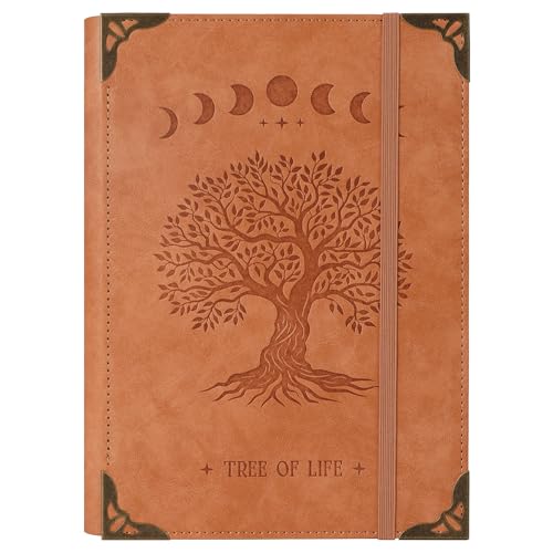 TIEFOSSI A5-Ringbuch mit 6 Ringen Tagebuch für Frauen und Männer, Hardcover Notizbuch aus PU-Leder, Vintage-Baum-Notizbücher, College Lineatur für Schule, Arbeit, Reise & Organisation TIEFOSSI A5-Ringbuch mit 6 Ringen Tagebuch für Frauen und Männer, Hardcover Notizbuch aus PU-Leder, Vintage-Baum-Notizbücher, College Lineatur für Schule, Arbeit, Reise & Organisation von TIEFOSSI