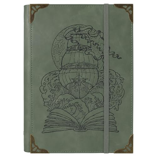 TIEFOSSI A5-Ringbuch mit 6 Ringen Tagebuch für Frauen und Männer, Hardcover Notizbuch aus PU-Leder, Vintage Schiff Notizbücher, College Lineatur für Schule, Arbeit, Reise & Organisation TIEFOSSI A5-Ringbuch mit 6 Ringen Tagebuch für Frauen und Männer, Hardcover Notizbuch aus PU-Leder, Vintage Schiff Notizbücher, College Lineatur für Schule, Arbeit, Reise & Organisation von TIEFOSSI