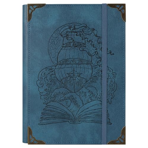 TIEFOSSI A5-Ringbuch mit 6 Ringen Tagebuch für Frauen und Männer, Hardcover Notizbuch aus PU-Leder, Vintage Schiff Notizbücher, College Lineatur für Schule, Arbeit, Reise & Organisation TIEFOSSI A5-Ringbuch mit 6 Ringen Tagebuch für Frauen und Männer, Hardcover Notizbuch aus PU-Leder, Vintage Schiff Notizbücher, College Lineatur für Schule, Arbeit, Reise & Organisation von TIEFOSSI
