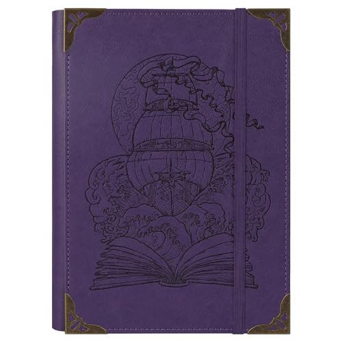 TIEFOSSI A5-Ringbuch mit 6 Ringen Tagebuch für Frauen und Männer, Hardcover Notizbuch aus PU-Leder, Vintage Schiff Notizbücher, College Lineatur für Schule, Arbeit, Reise & Organisation TIEFOSSI A5-Ringbuch mit 6 Ringen Tagebuch für Frauen und Männer, Hardcover Notizbuch aus PU-Leder, Vintage Schiff Notizbücher, College Lineatur für Schule, Arbeit, Reise & Organisation von TIEFOSSI