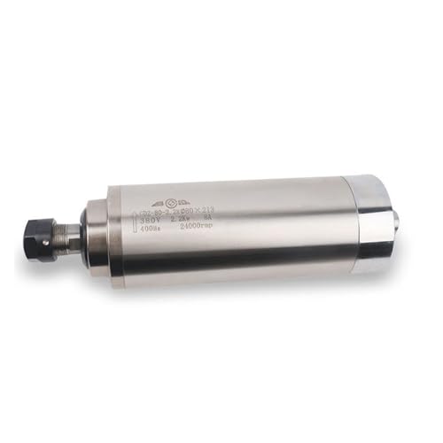 TIEOAXFT 2,2 KW 1,5 KW CNC-Spindelmotor 220/V Wassergekühlte Graviermaschine Z-Achsenwelle 80 mm Spindel ER20 ER16 ER11 Spannzange(1.5KW-80x188-ER11) von TIEOAXFT