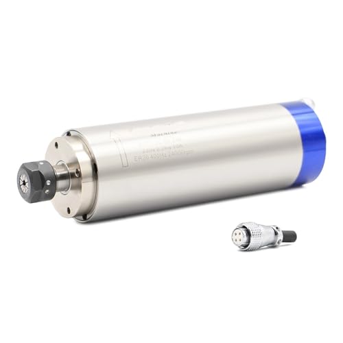 TIEOAXFT 2,2 KW ER20 80mm Wassergekühlter Spindelmotor 220/v/380/v for CNC-Gravierfräsen Router-Maschine 4-teiliges Kugellager(220/V,Steel Ball Bearing) von TIEOAXFT