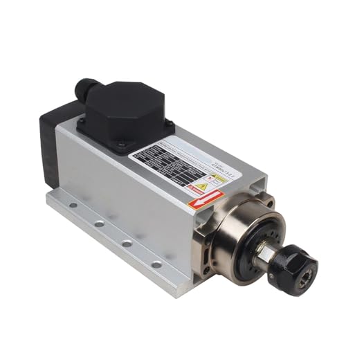 TIEOAXFT 2,2 KW ER20 CNC Luftgekühlter Spindelmotor Quadratisch for Holzbearbeitungsfräser Gravurfräsmaschine(Spindle,110/V) von TIEOAXFT